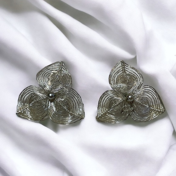 Vintage Steampunk Clip-On Earrings - Picture 1 of 4